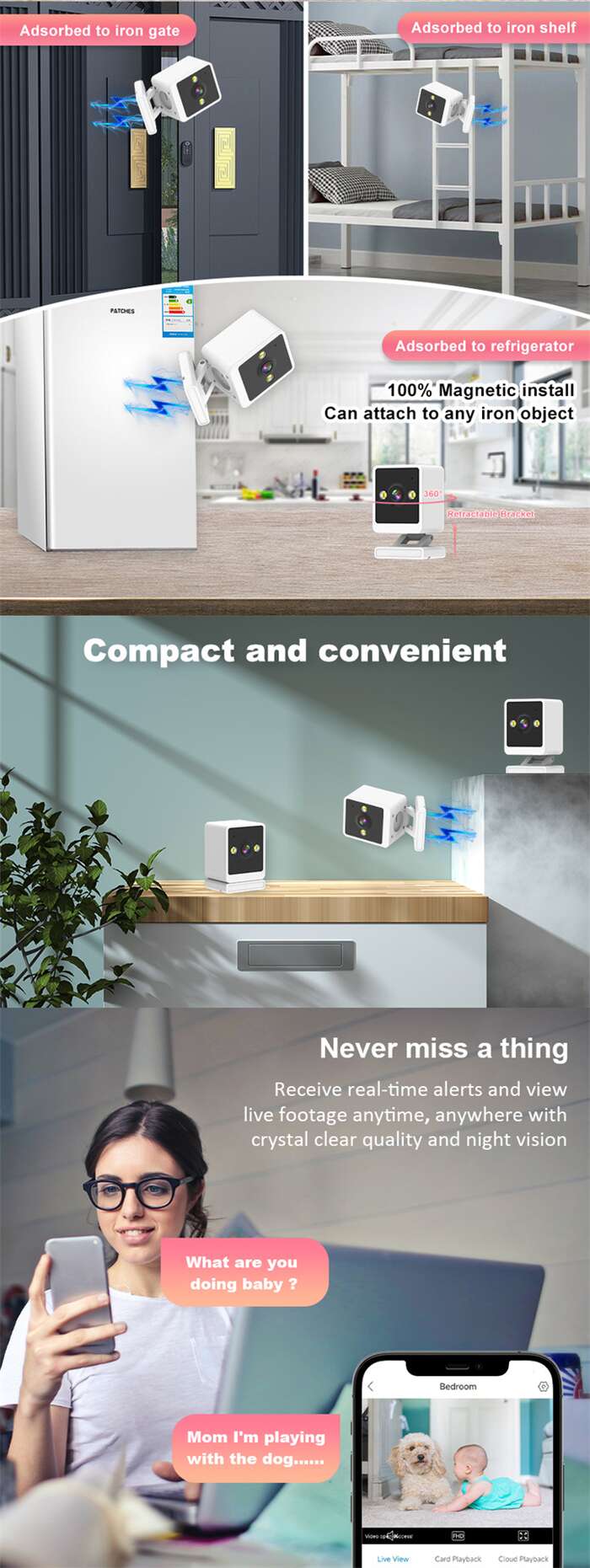 Mini Cube Best Smart Home Camera No Installation DK-07