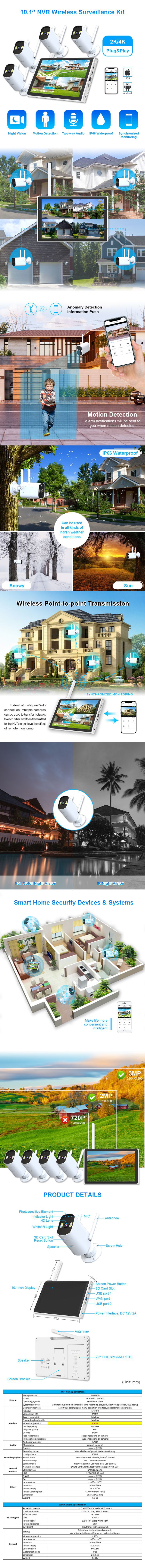Best Smart Home Cctv Camera System KT-01