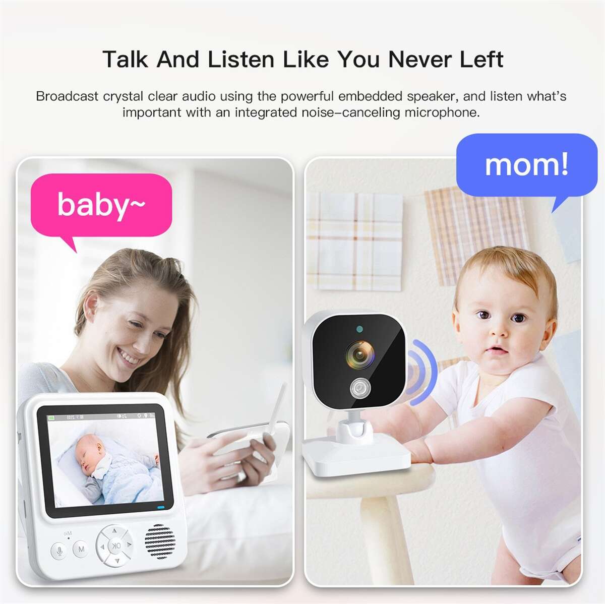 2.8 Inch Split Screen Baby Monitor DK-13