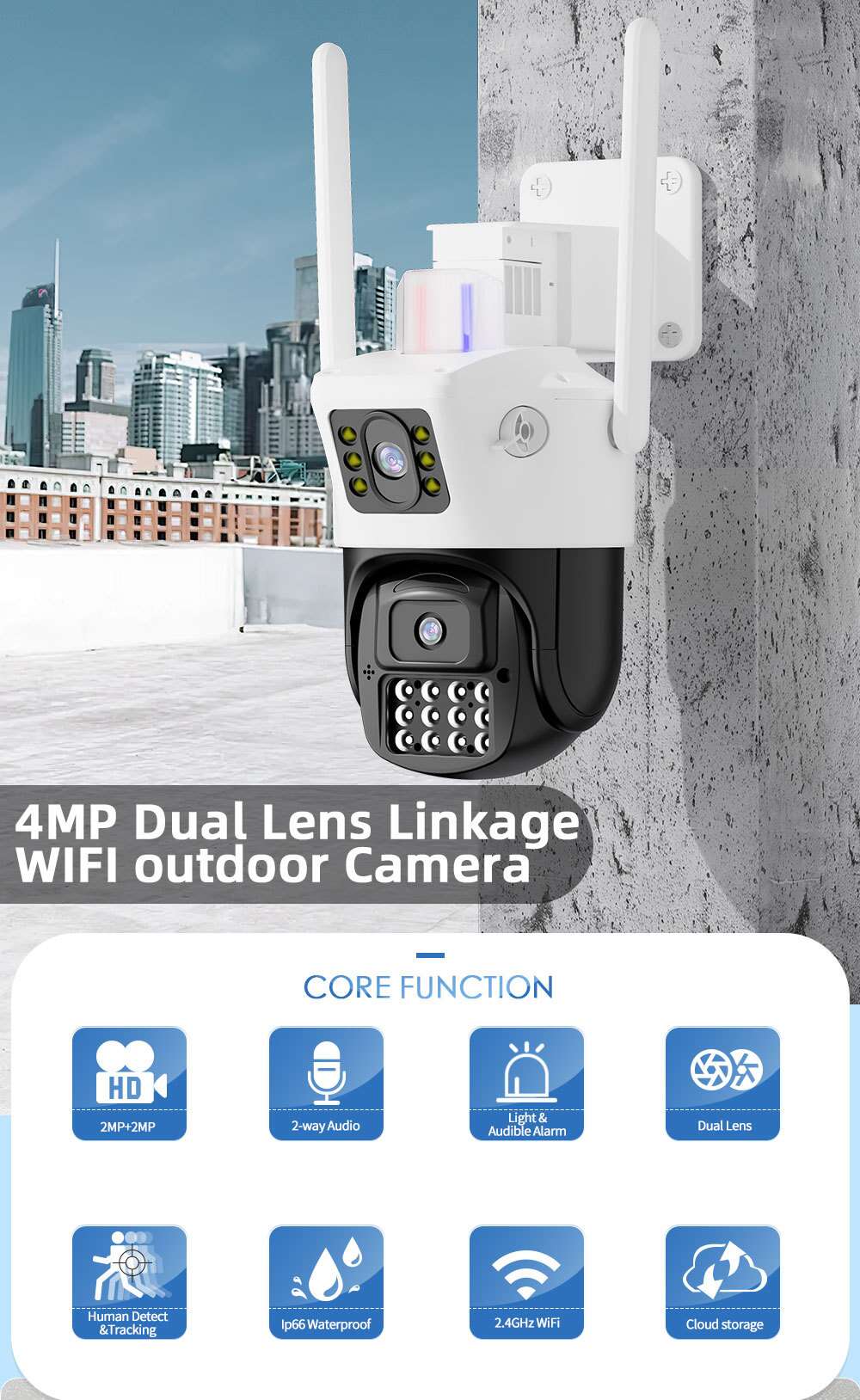 Automatic Tracking Wireless Ptz Ip Camera PK-22