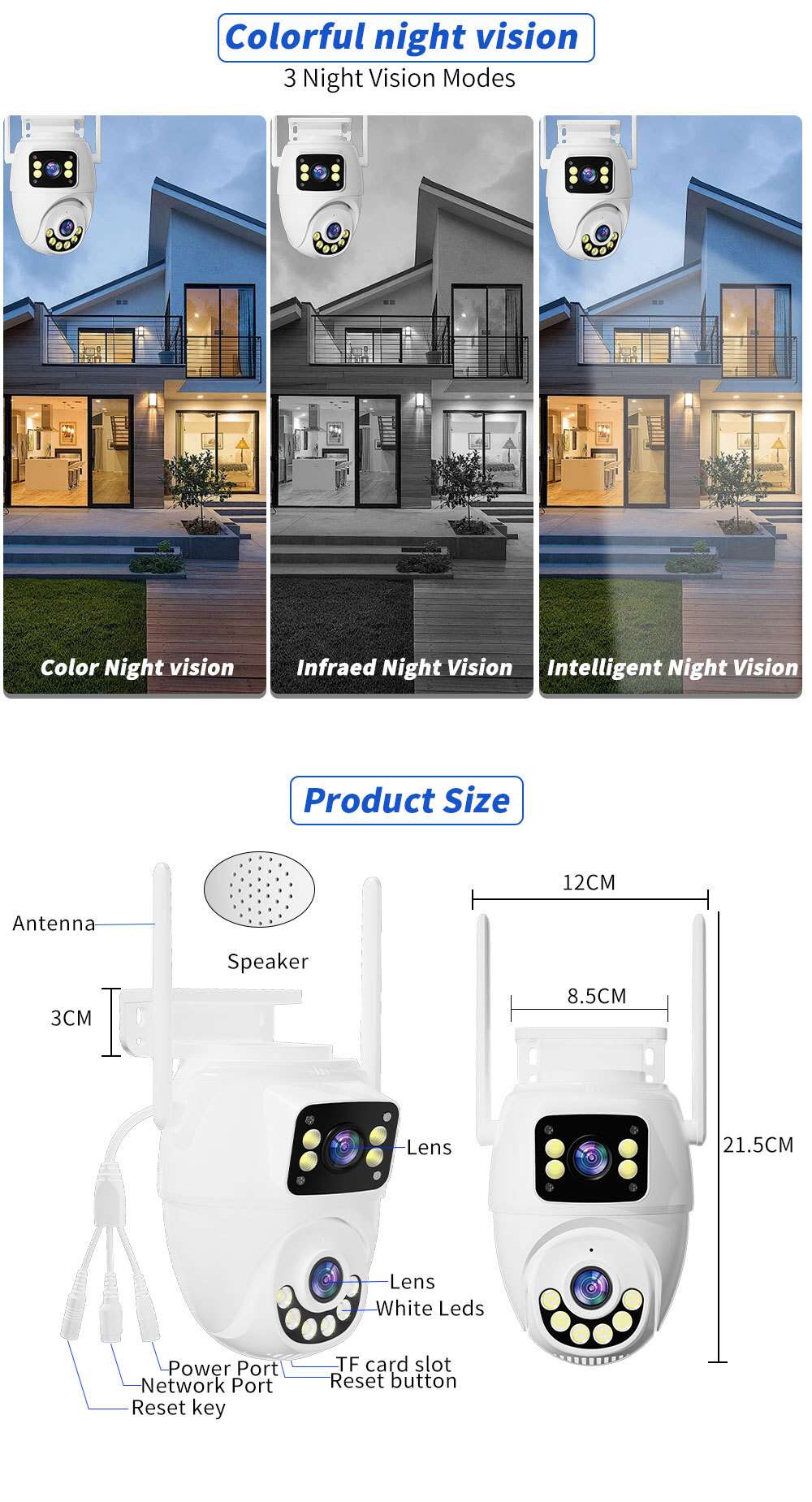 Best Wireless Outdoor Security Cameras With Dual Lens PK-25